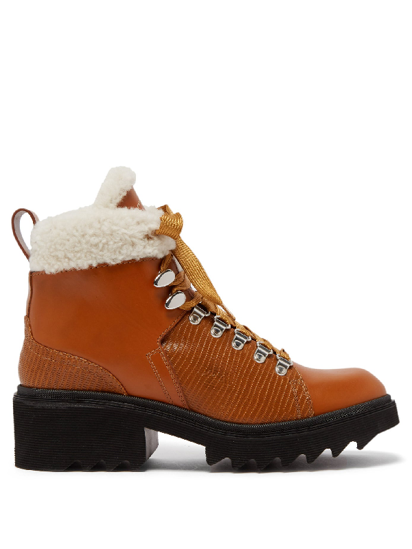 chloe shearling boots