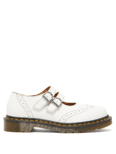 Comme Des Garcons Cd X Dr Martens Dolly Buckled Leather Brogues In White |  ModeSens