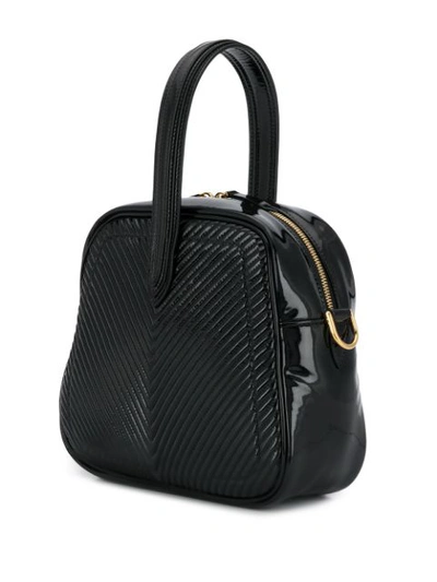 Shop Marco De Vincenzo Quilted Tote In Black