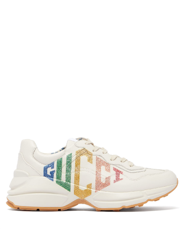 gucci rhyton glitter gucci leather sneaker