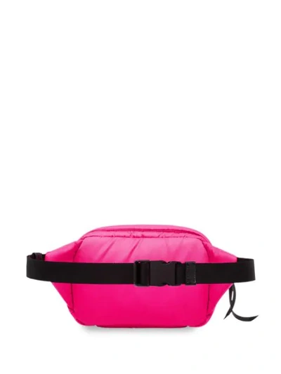 Shop Prada Logo Plaque Belt Bag - Pink