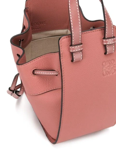 Shop Loewe Hammock Drawstring Mini Bag  In 7025 Pink Tulip