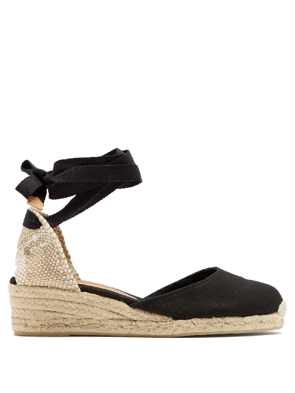 castaner black wedges