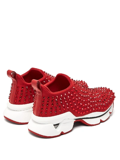 Spike studded neoprene trainers, Christian Louboutin