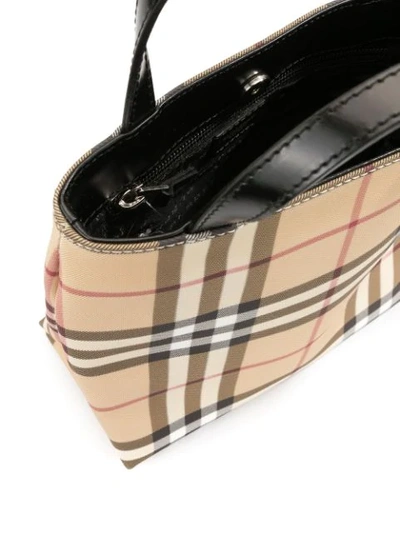 Pre-owned Burberry Check Handbag - Brown