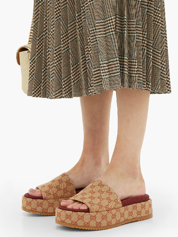 angelina gg supreme platform slide sandal