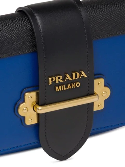 Shop Prada Cahier Belt Bag In Blue