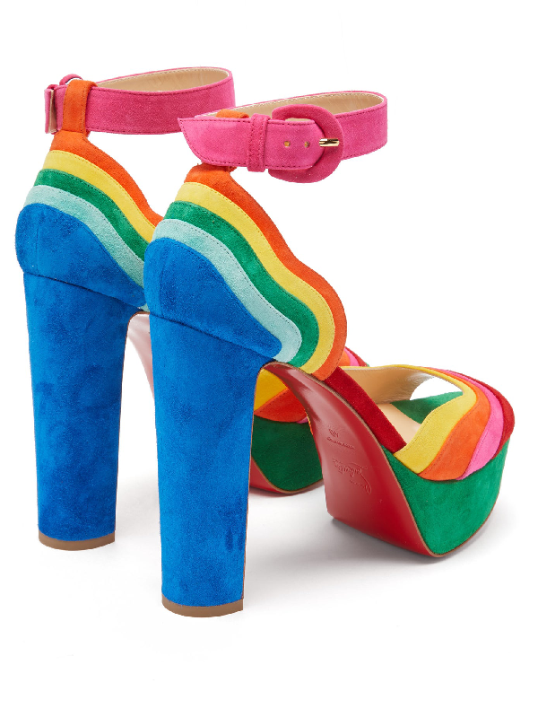 degratissimo rainbow platform sandal