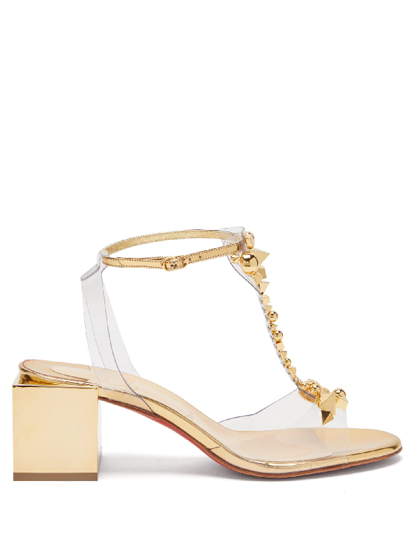 gold christian louboutin