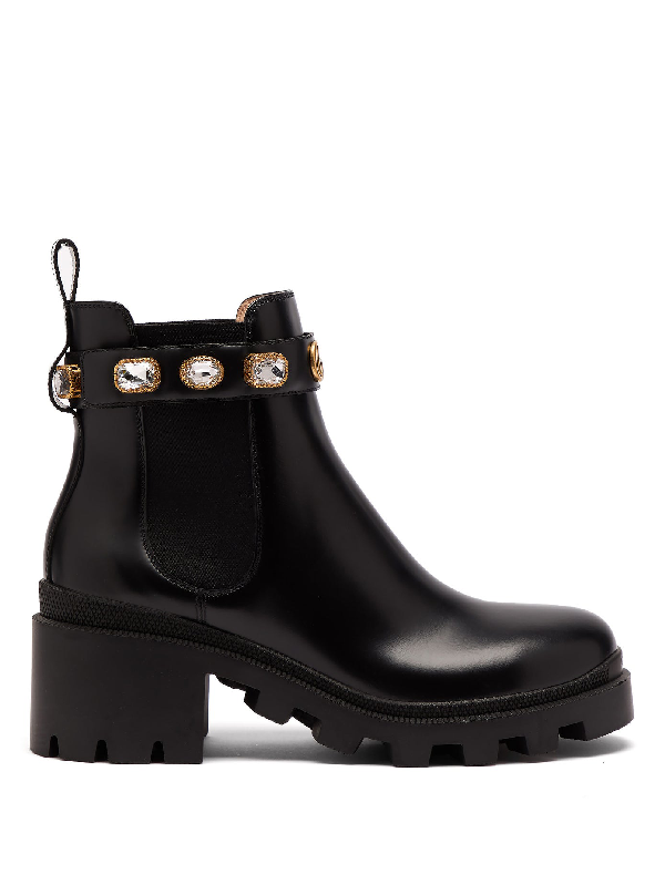 gucci embellished boots