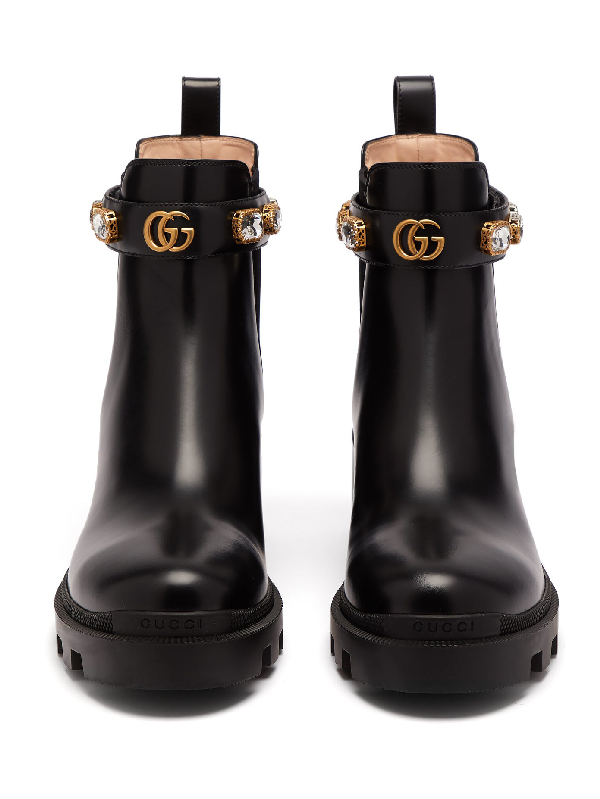 gucci trip leather chelsea boots