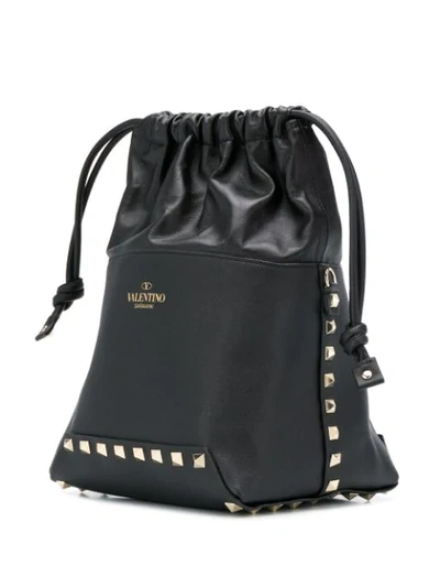 Shop Valentino Rockstud Bucket Bag In Black