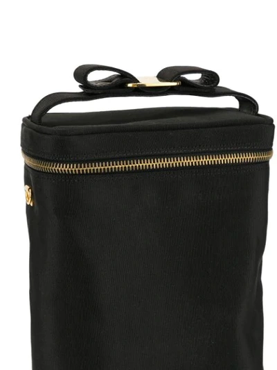 Pre-owned Ferragamo Vara Bow 2way Bag In Black