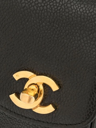 Pre-owned Chanel Cc Chain Shoulder Bag Pochette In Black