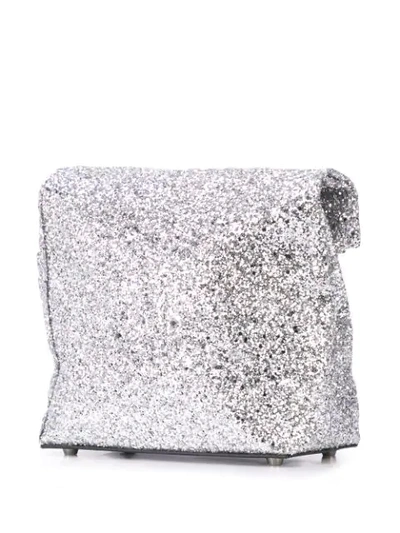 Shop Simon Miller Small Lunch Glitter Bag In Silver