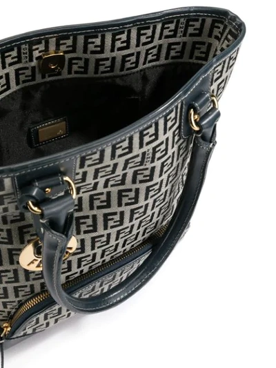 Pre-owned Fendi Zucca Pattern Handbag In Blue