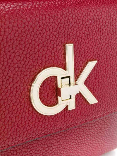 Shop Calvin Klein Rucksack Mit Logo-schild In Red