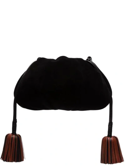 Shop Ulla Johnson Brea Tasselled Pouch Bag In Black