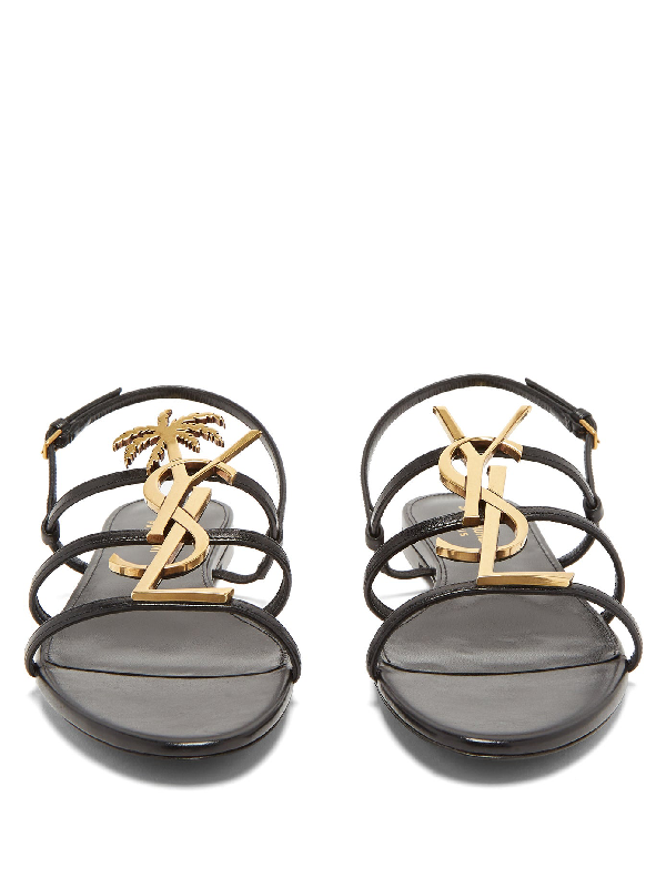 saint laurent cassandra sandals flat