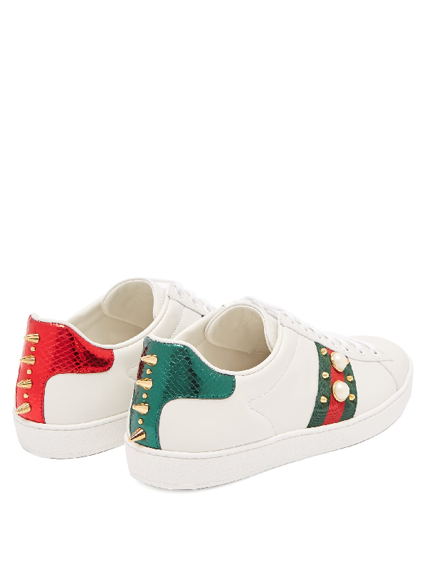 gucci ace pearl sneakers