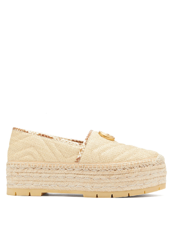 gucci raffia espadrilles