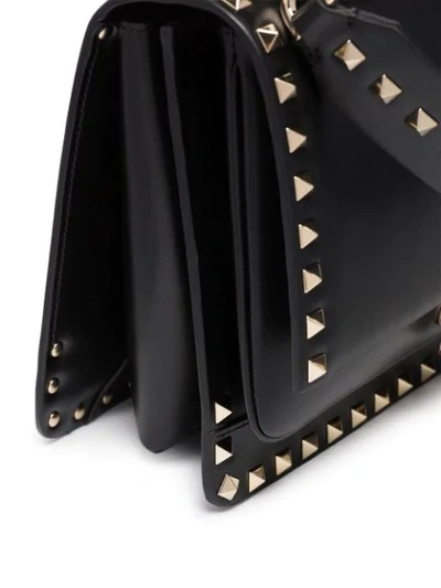 Shop Valentino Garavani Rockstud Shoulder Bag - Black