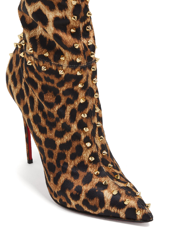leopard louboutin booties