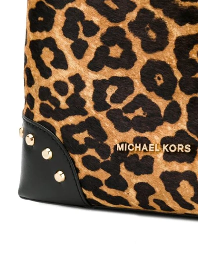 Shop Michael Michael Kors Small Mercer Gallery Shoulder Bag In Brown