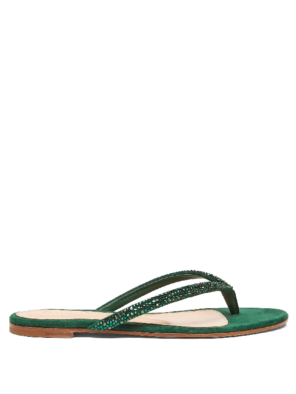 dark green flip flops