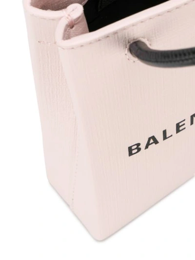 Shop Balenciaga Mini Strap Detail Phone Holder In Pink