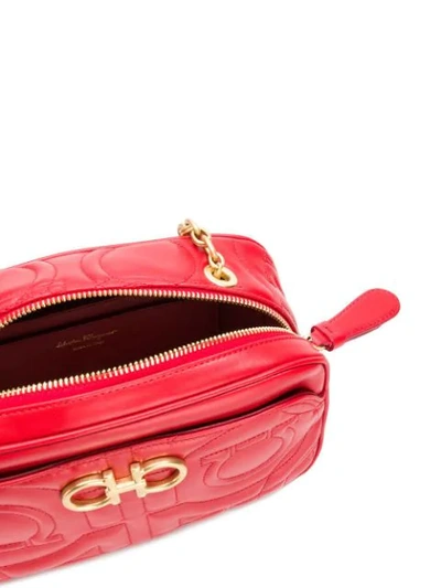 Shop Ferragamo Salvatore  Quilted Camera Bag - Red