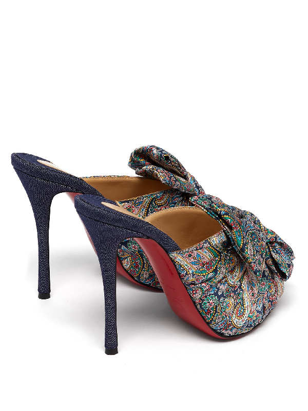 blue satin louboutin