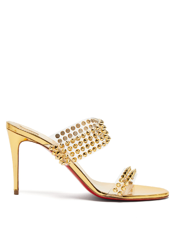 christian louboutin gold sandals