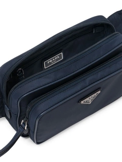 Shop Prada Cargo Belt Bag In Blue