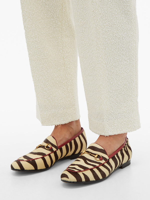 gucci zebra loafers