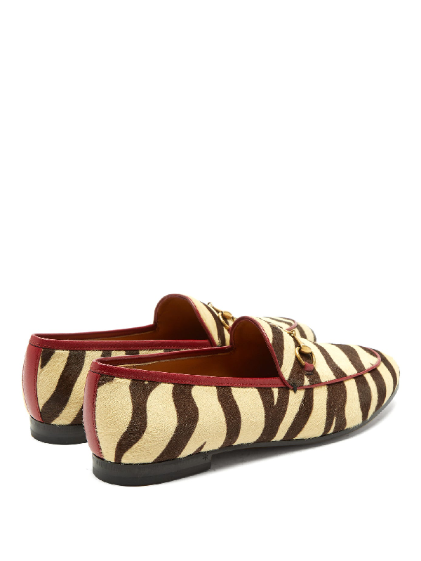 gucci zebra loafers