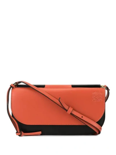 Shop Loewe Mini Saddle Bag In Orange