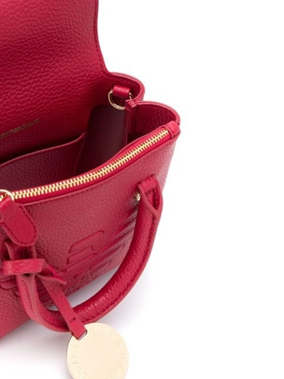 Shop Emporio Armani Small Eagle In Red