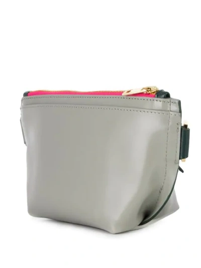 Shop Sacai Contrast-trimmed Belt Bag In Grey