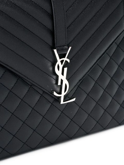 Shop Saint Laurent Monogram Shoulder Bag In Blue