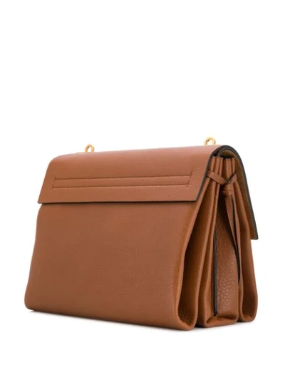 Shop Valentino Garavani Vring Shoulder Bag In Brown