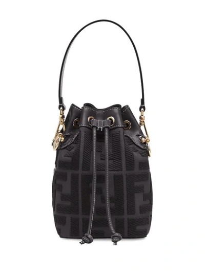 Shop Fendi Mini Mon Tresor Bucket Bag In Black