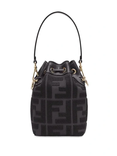 Shop Fendi Mini Mon Tresor Bucket Bag In Black