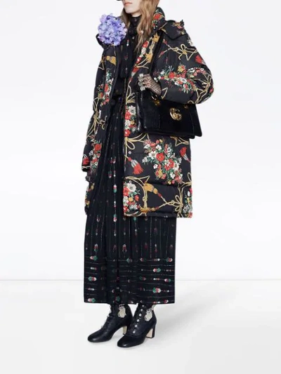 Shop Gucci Arli Large Python Top Handle Bag In 1000 Black