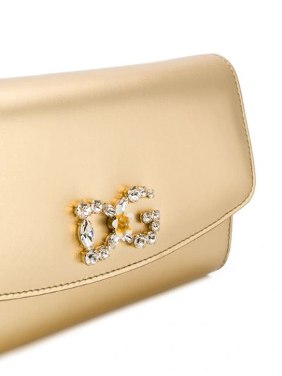 Shop Dolce & Gabbana Dg Microbag Crossbody Bag In Gold