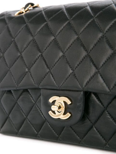 Pre-owned Chanel Double Flap Shoulder Bag In Black