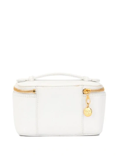 Pre-owned Chanel Cc化妆包 In White