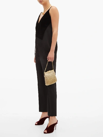 Givenchy Velvet, Crepe And Lace Camisole In Black