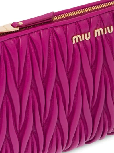 Shop Miu Miu Matelassé Clutch - Pink
