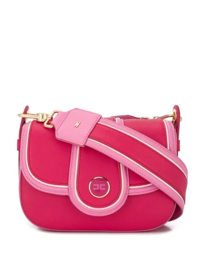 Shop Elisabetta Franchi Panelled Shoulder Bag In Pink